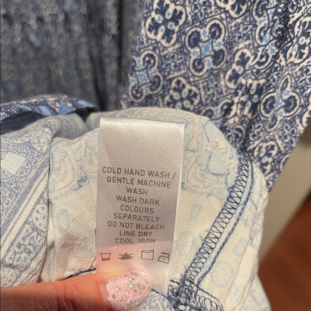 Avenue Blue and White Maxi Dress - Picture 12 of 12